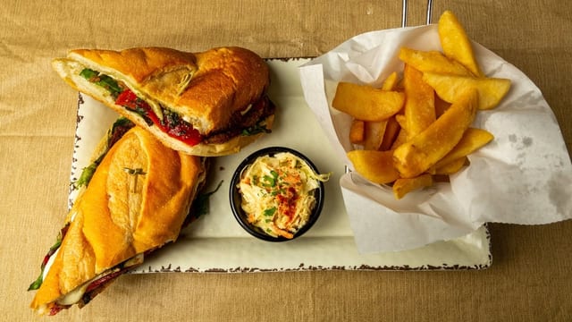 Eggplant Italiano Sandwich.